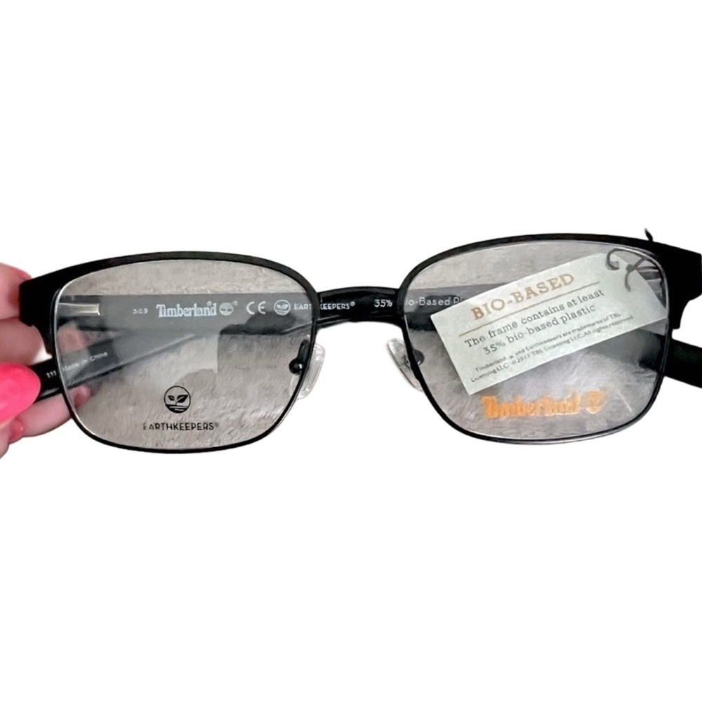Men’s Timberland Eyeglass Frames TB1665 002 Black Matte Bio-Based Plastic 55-17-